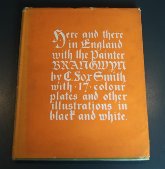 Smith, Cicely Fox - Here and There in England with the Painter Brangwyn, number 472 of 500, folio, cloth,